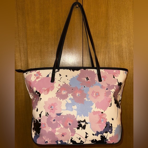 Nine West Floral Print Large Tote Bag – Pink, Purple & Blue - Picture 8 of 11